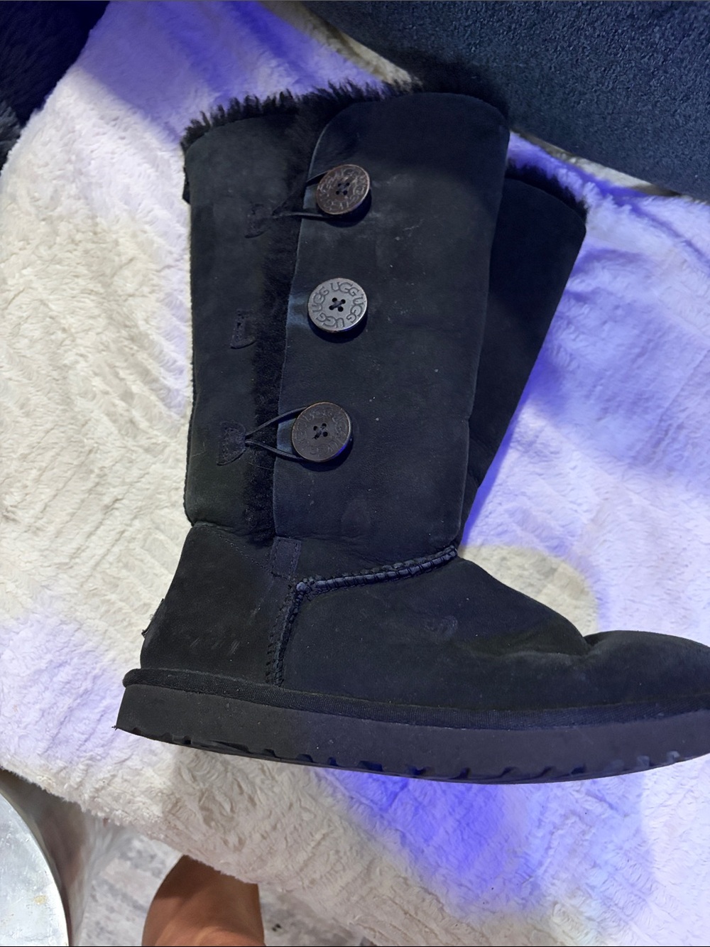 UGG Classic Tall Triple-Button Boots - Black